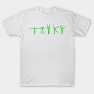 Taiko People green w border T-Shirt